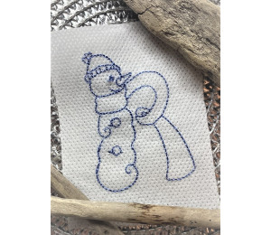 Stickdatei - Schneemann Alphabet Buchstabe R